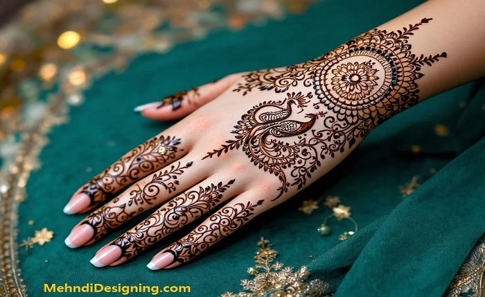 instagram stylish royal front hand mehndi design