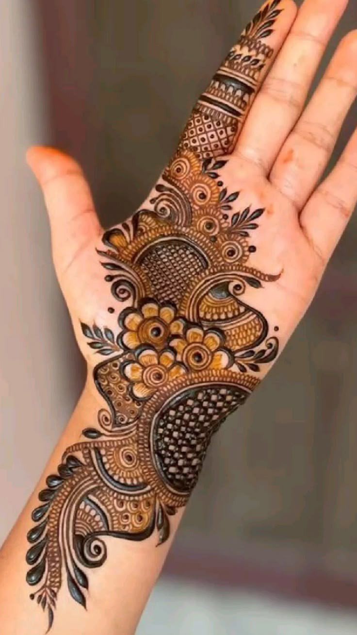 punjabi-royal-front-hand-mehndi-design-easy punjabi-royal-front-hand-mehndi-design-easy